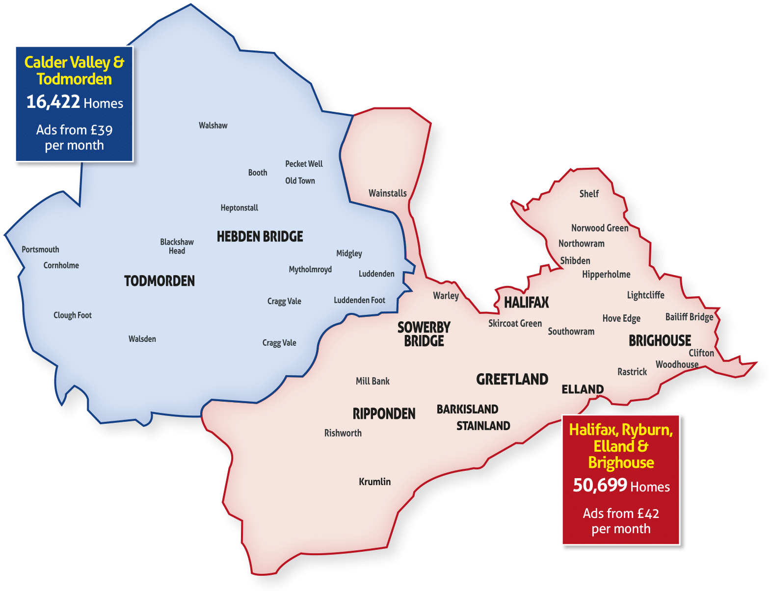 Handy Pages distribution map